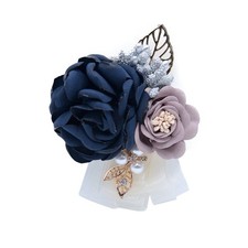 Wedding Wrist Corsage for Bride Bridesmaid Satin Rose Fabric Flower Artificia...