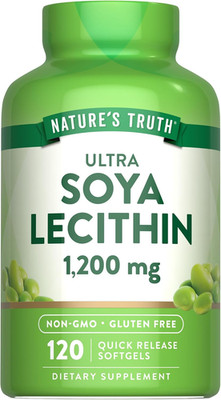 Nature'S Truth Ultra Soy Lecithin | 1200 Mg | 120 Softgels | Non-Gmo, Gluten Fre