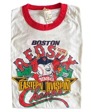 NOS 1986 Boston Red Sox Eastern Division Champs Ringer T-Shirt Sz XL
