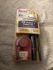 Korky QuietFILL Toilet Fill Valve Flapper Kit Universal 818BP Adjustable Quiet E