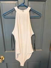 Forever 21 Women's White Bodysuit Size Medium