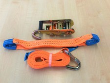 4 St&uuml;ck Spanngurt Zurrgurt f&uuml;r Pkw Auto Transport zur Radsicherung 35 mm 2t