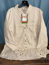 L.L.Bean Tropicwear Long Sleeve Collared Butt...
