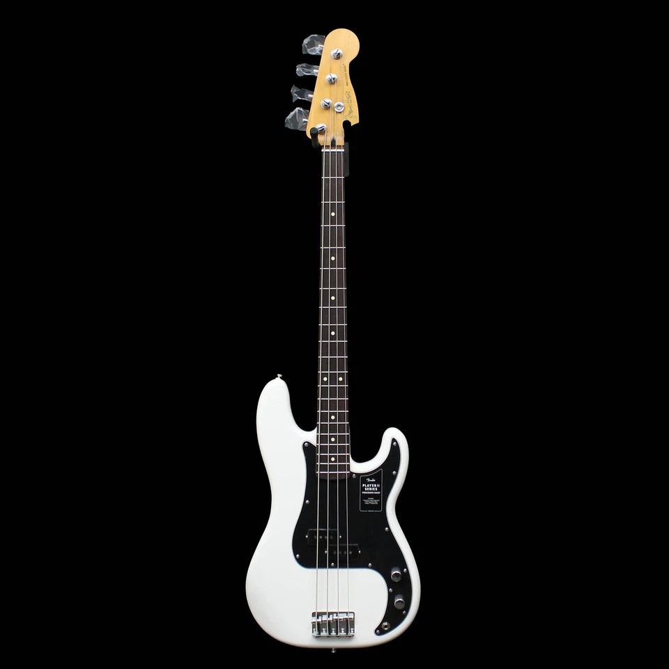 Bajo de precisión Fender Player II, diapasón de palisandro, blanco polar Foto 3 de 4