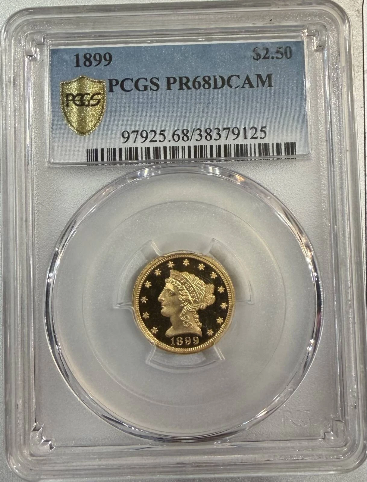 1899 P $2.50 Gold Liberty Head Quarter Eagle PCGS PR-68 DCAM