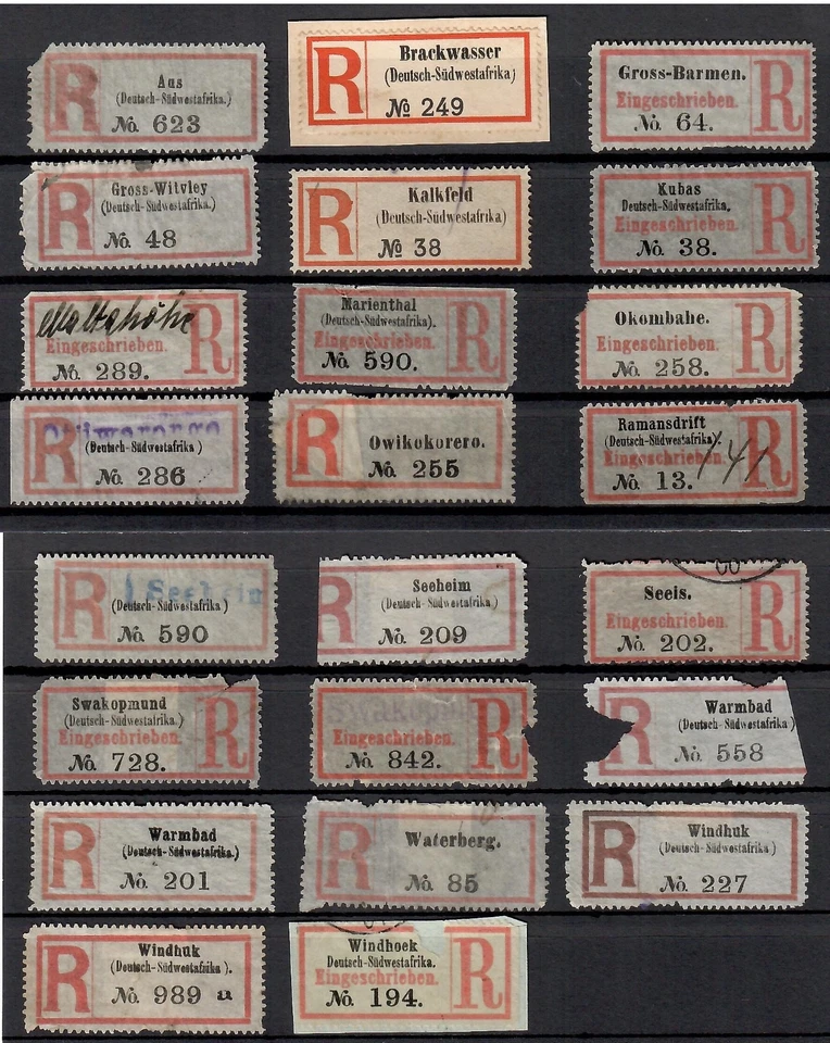 DSWA Sammlung 23 R- Zettel  mit seltenen handschriftlich/ Wanderstempel etc. - Bild 1 von 1