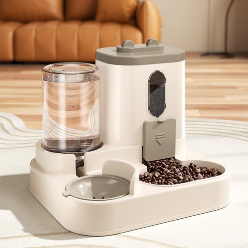 2 in1 Feeder Food Water Dispenser Bowl Automatic Dog Cat Bottle Pet Self Feeding