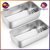 Kastenform 2Er Set Edelstahl 23,5Cm Brotbackform KöNigskuchenform