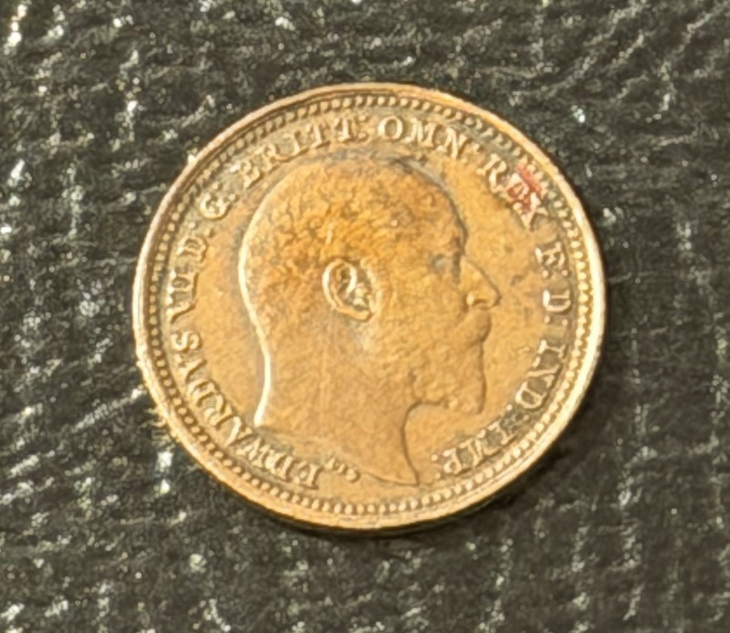 Great Britain 1902 1/3 Farthing Coin: Edward VII/Malta
