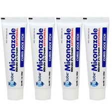 Globe 4 Pack Miconazole Nitrate 2 Antifungal Cream, Cures Most Athletes...