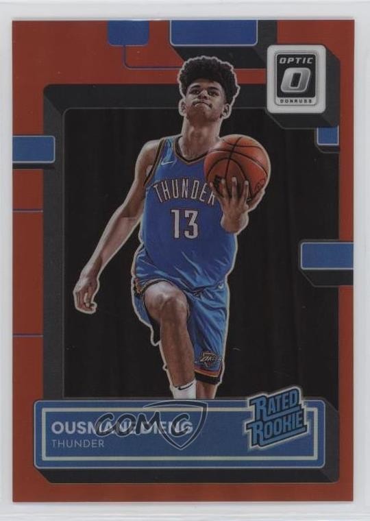 2022-23 Panini Donruss Optic Rated Rookie Red Prizm 13/99 Ousmane Dieng #220 a8r