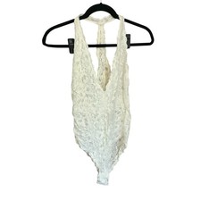 Tuta media bianca in pizzo intimamente libera Teddy Racerback