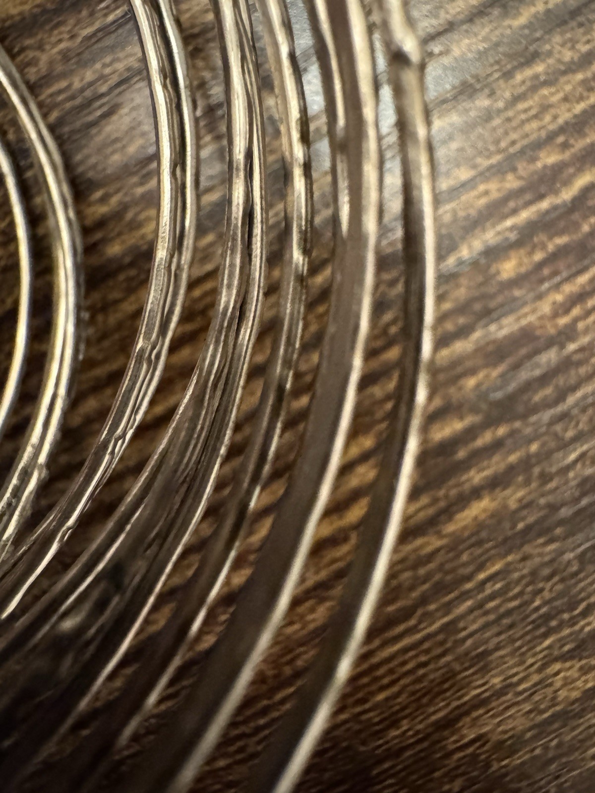 Lot of Thin Silver-Tone Stackable Bangle Bracelet… - image 3