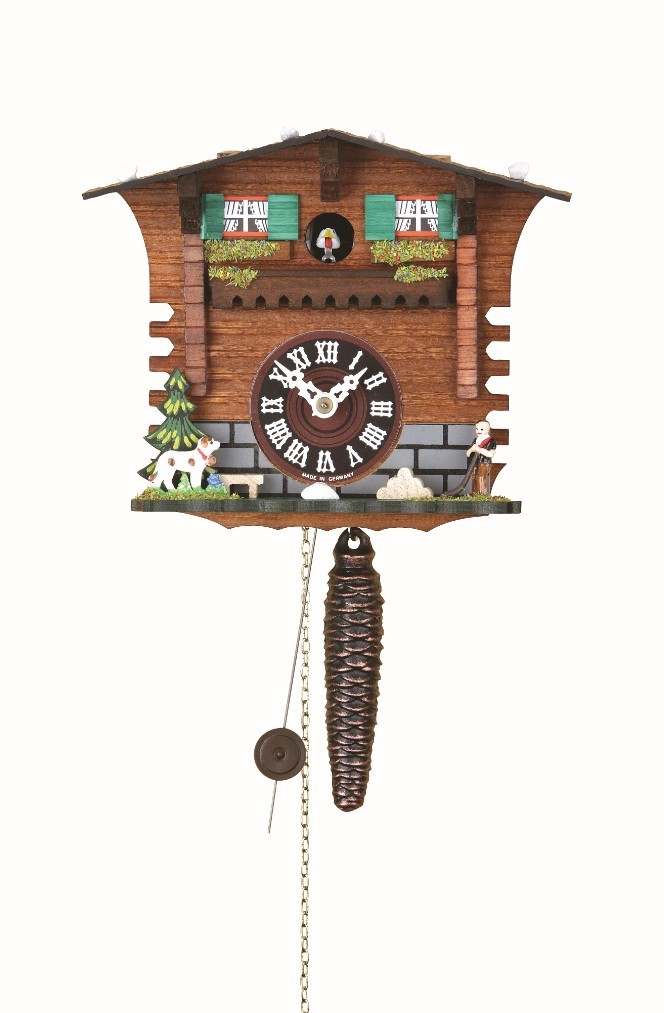Quarter call cuckoo clock with 1-day movement Swiss House TU 623 NEW