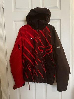 Fox Tech Retro FX-3 Series 15000 MM Red Snow Jacket Moto Small Snowboard Recco
