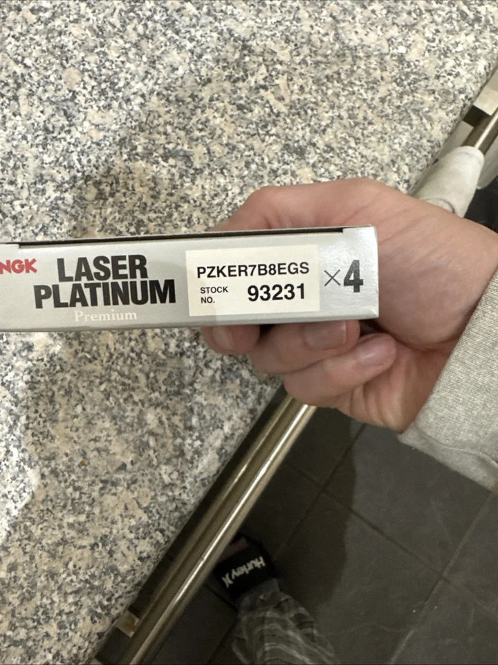 FOUR NGK 93231 / PZKER7B8EGS ( x4 ) GENUINE SPARK PLUGS SET - Image 2 of 2