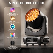 19x20W LED Zoom Moving Head Stage Light RGBW DMX Beam Wash Lighting DJ Disco Bar