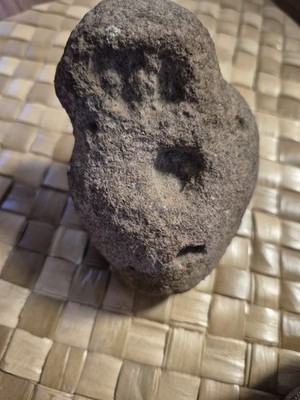 Lot Of 2 Small Ancient Hawaiian Aumakua Stones Kailua Collection Owl?