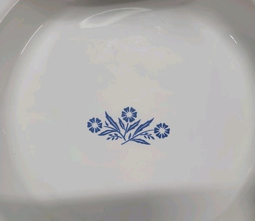  Vintage CorningWare 9.75-Inch Pie Plate Blue Cornflower Pattern P-309 - Afbeelding 7 van 10
