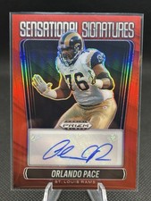 ORLANDO PACE 2025 Prizm Black Sensational Signatures Red Prizm AUTO SP #/99 Rams