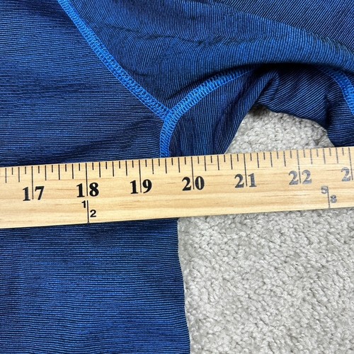 Nike Dri-FIT Langarm 1/4 Reißverschluss Shirt Herren Large blau Wollmischung Laufoberteil - Bild 11 von 13