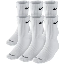 Free Shipping! Nike Unisex Everyday Plus Cushioned Training Crew Socks (6 Pairs)