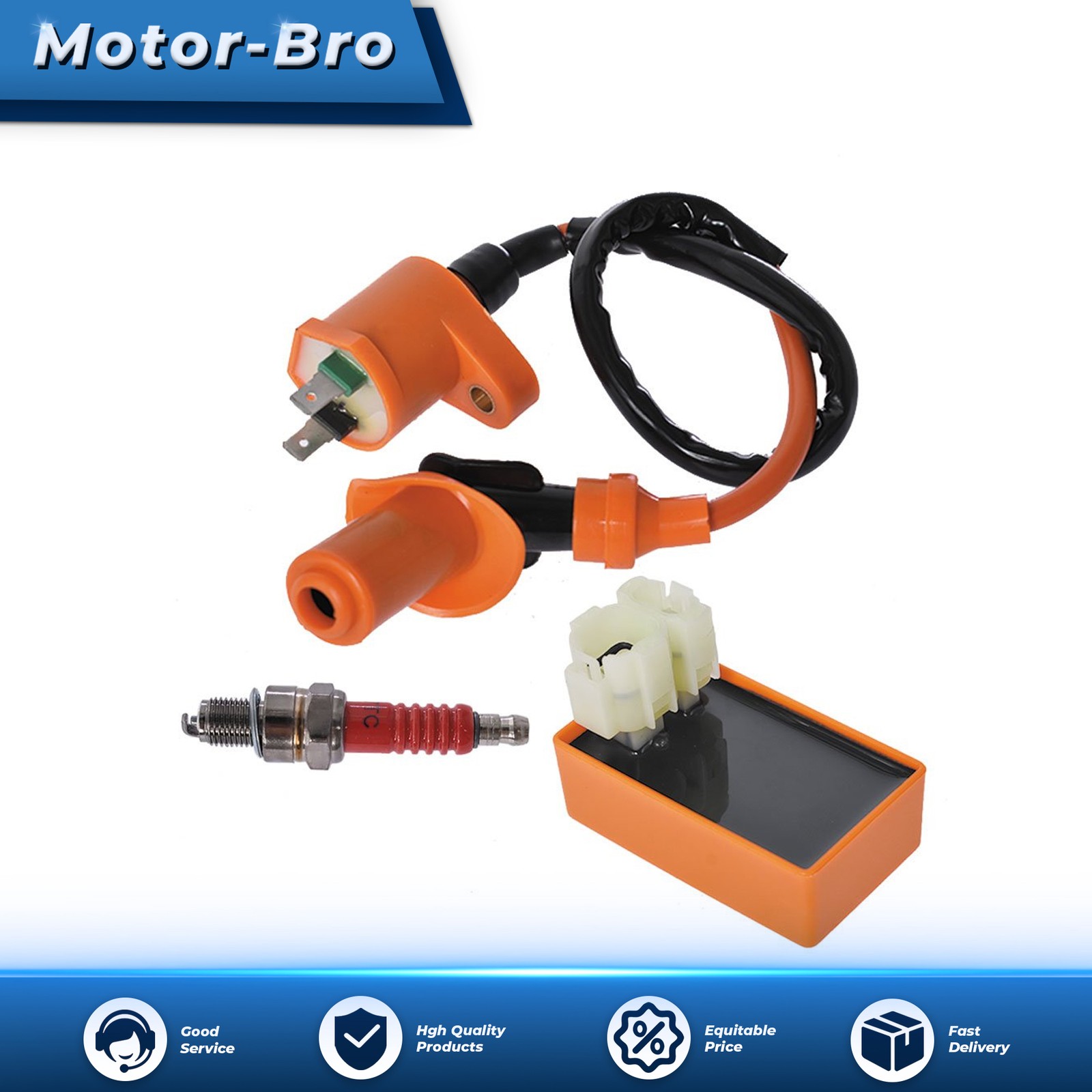 Racing Ignition Coil Spark Plug CDI For Gy6 Scooter ATV TaoTao 50cc 125cc 150cc