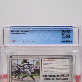 PS2 / PlayStation 2 MVP 06 2006 NCAA BASEBALL - CGC GRADED 9.6 A+! NEW & Sealed!