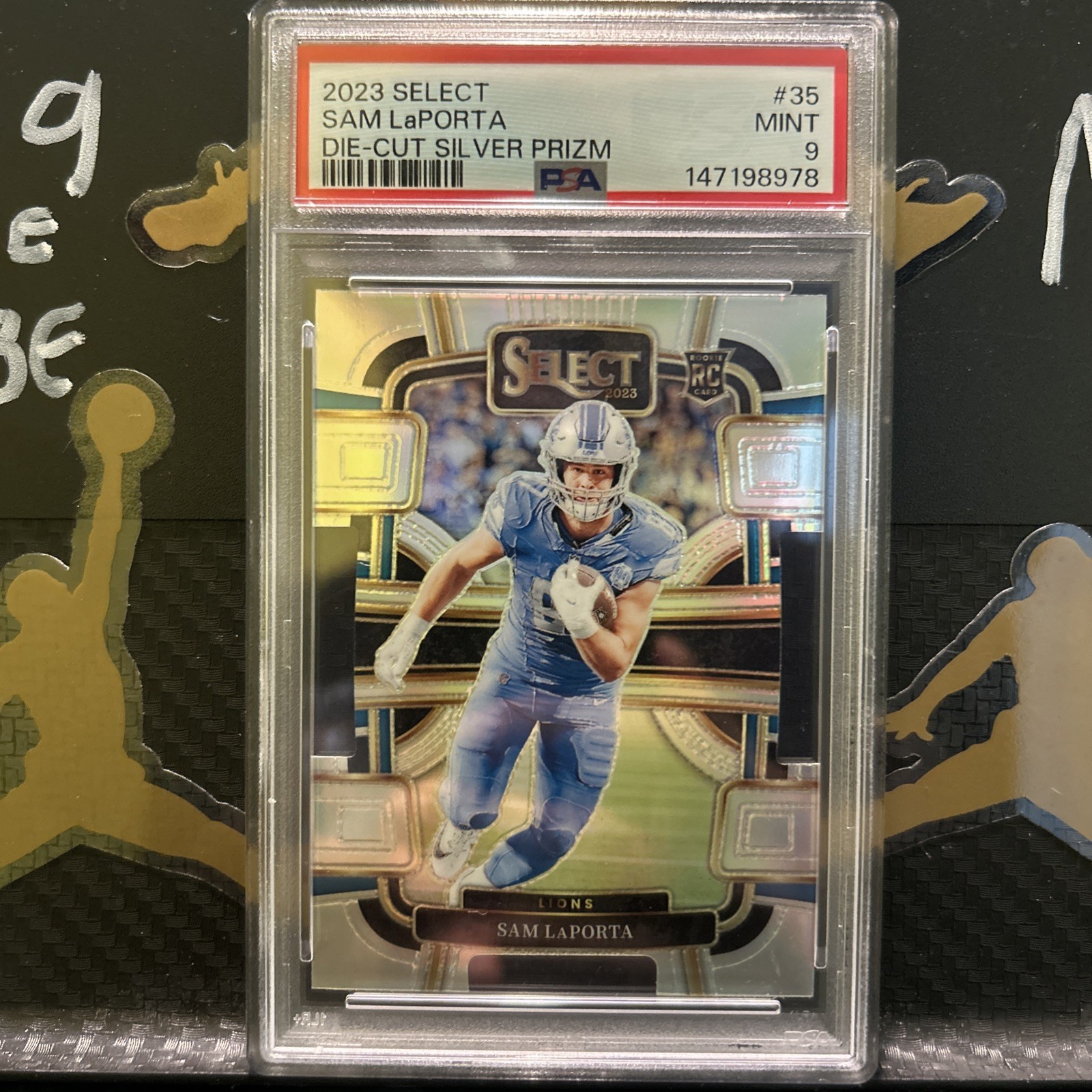 PSA 9 2023 Panini Select  Sam LaPorta #35 Silver Prizm Die-Cut (RC)