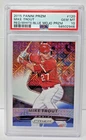 2015 Prizm RED WHITE BLUE MOJO REFRACTOR - MIKE TROUT Card PSA 10 GEM MINT