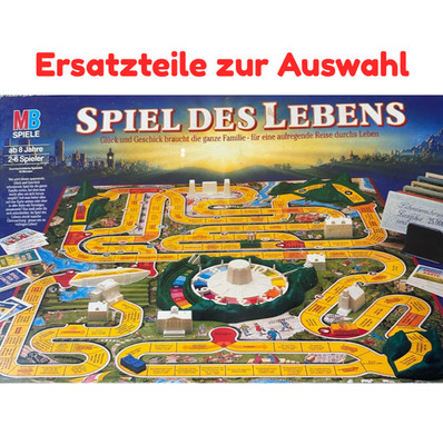 ERSATZTEILE - MB Spiele Spiel des Lebens 1992 100 Jahre Edition Vintage alt