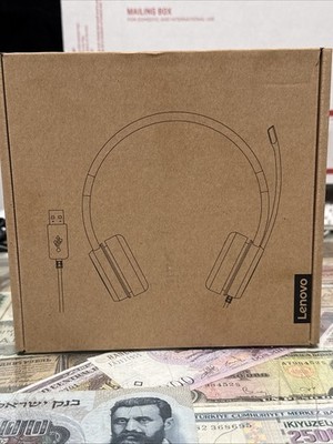 Lenovo 100 USB Headset - Plug and Play with USB-A. New Sealed Box