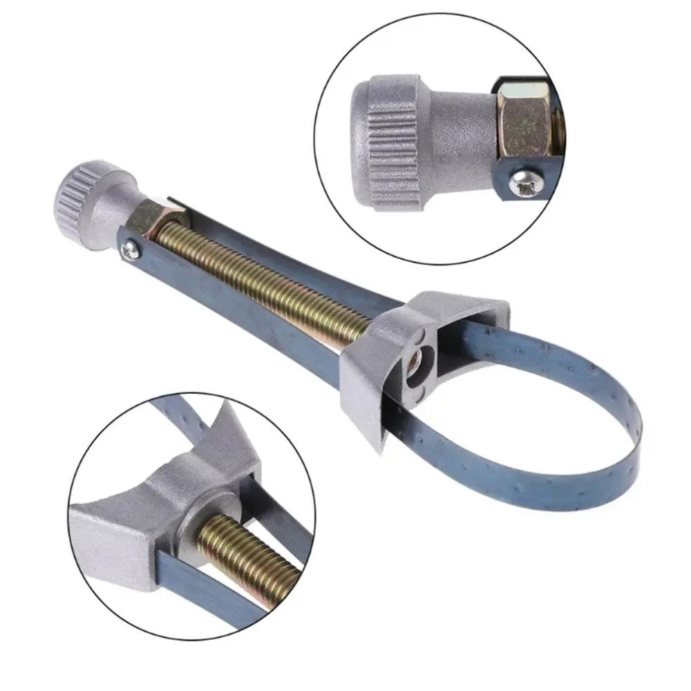 Oil Filter Removal Tool Strap Wrench Diameter Adjustable 60mm To 120mm Car Auto