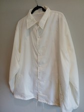 Vintage Windjammer Plain White Windbreaker Jacket Women's 2XL Made In USA Nylon
