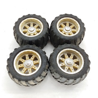 4x Vintage Proline 40 Series MASHER #1105 Monster Truck Tires on 23mm Hex Wheels