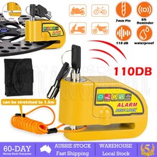 Electric Motorcycle Alarm Disc Lock Motor Bike Brake Security Rotor Bicycle Lock