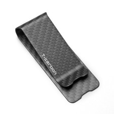 T-carbon Real Carbon Fiber Money Clip for Men, Medium, Mattle Black