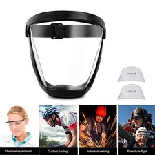 Anti-fog Full Face Shield Super Protective Head Cover Transparent Safety Mask UK