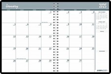 House of Doolittle 2025-2026 Monthly Calendar 6.9 x 8.75 Inches, White/Black