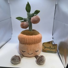 Greenhouse by Russ 12" Inch Potted Peach Tree Fuzzy Plant Pot Decor Plush NWT