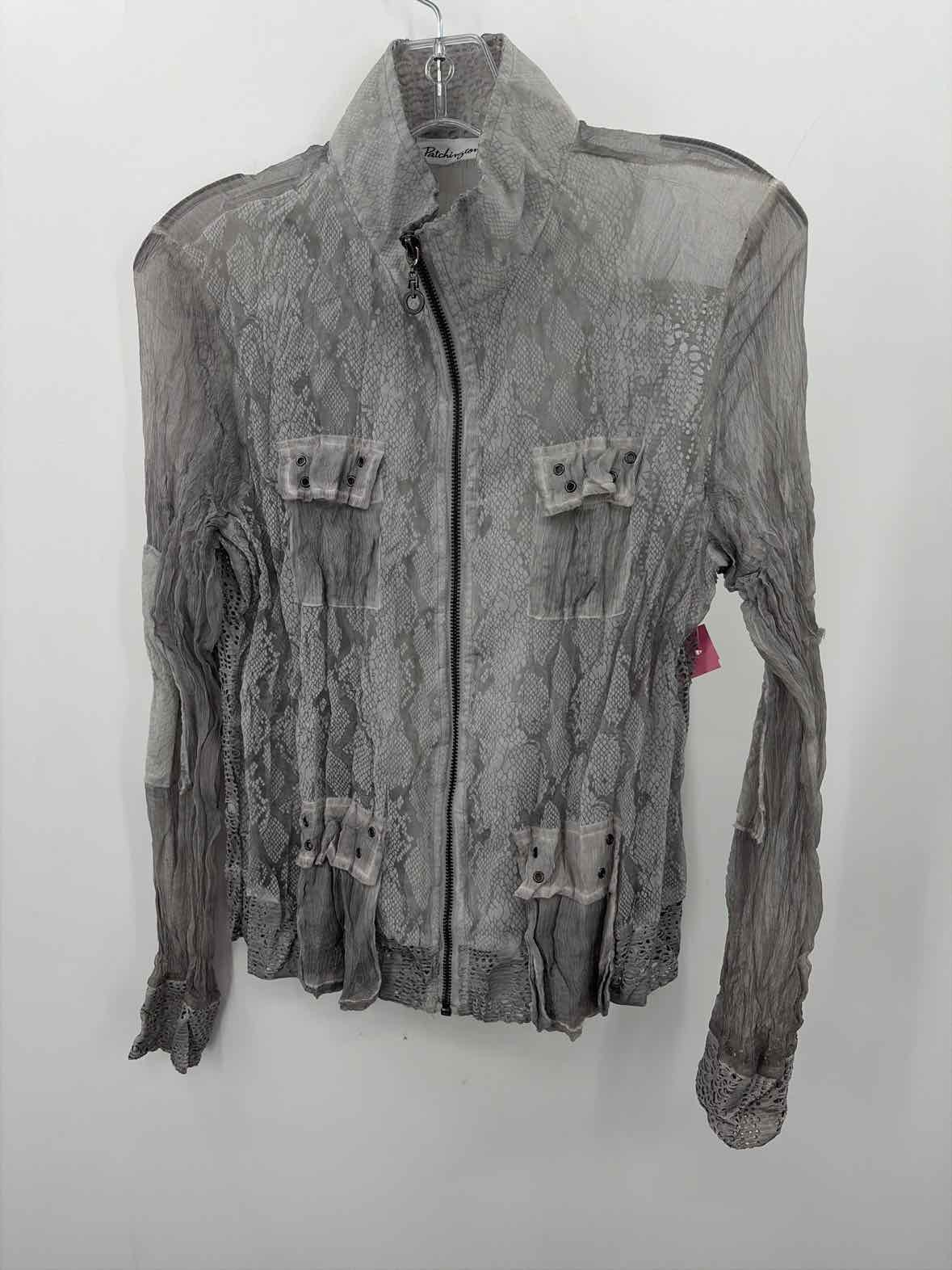 Pre-Owned Patchington Grey Size Medium Zip Front … - image 1