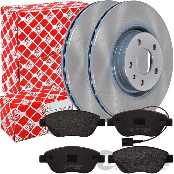 febi Bremsscheiben 284Mm+ BelÄGe Vorne Passend FüR Opel Combo X12 Fiat Doblo 263-image
