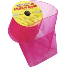 Wired 4-Inch Chiffon Ribbon with 10-Yard Spool, Cerise