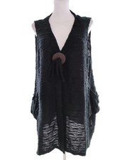 NESLAY Damen Weste Gr. S Schwarz Acryl Ärmellos