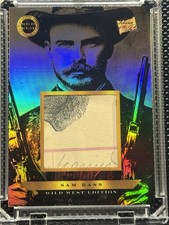 2025 Sam Bass Wild West Relic Card Rainbow Foil Handwritten Letter + Case