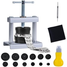 Watch Press Tool Set - Case Closer with 12 Molds, Crystal Press, Battery Replace