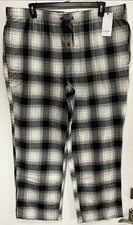 Goodfellow Co Straight Leg Black/White Flannel Pajama/Lounge Pants Men s XXL