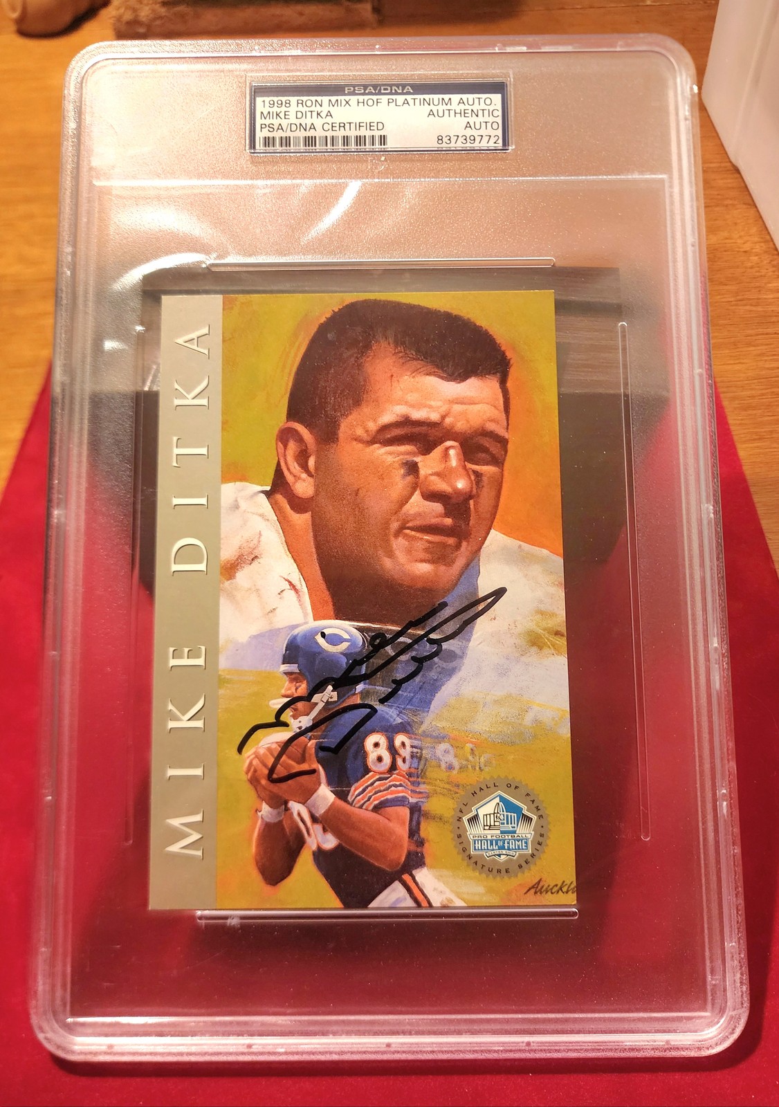 Mike Ditka Autographed Signed Chicago Bears 1998 NFL Hall of Fame Series PSA/DNA Encapsulated 