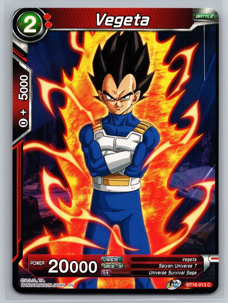 DRAGON BALL CARDGAME 6 未開封 Vegeta BT16-013 C Dragon Ball Super Card Game Red Saiyan Universe