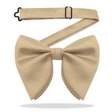Pre-Tied Bow Ties for Men Adjustable Bowtie Solid Color Tuxedo Champagne